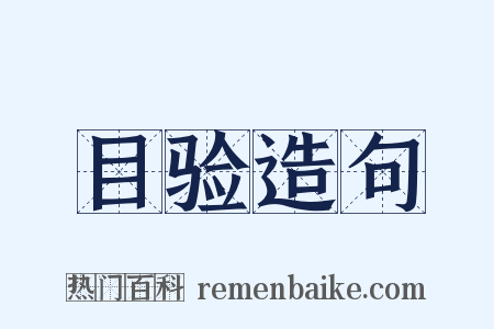 目验造句是什么意思的图片